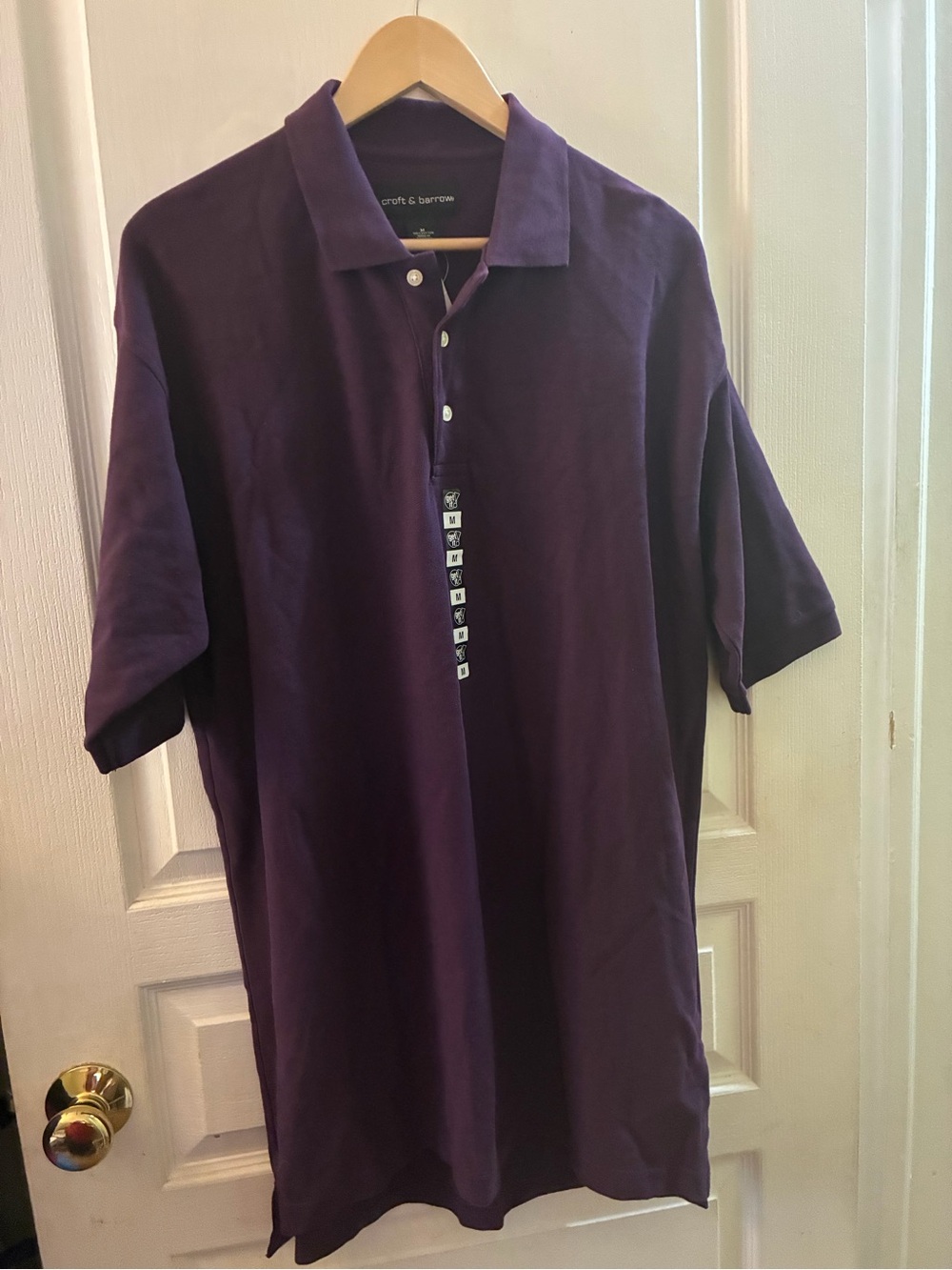 croft & barrow Men's Deep Plum Polo Shirt. Brand new. Size M